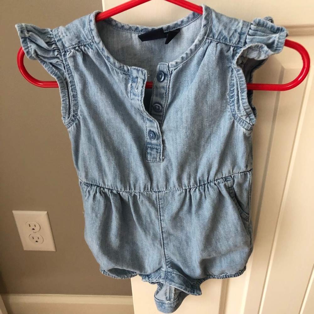 Denim romper. Worn once